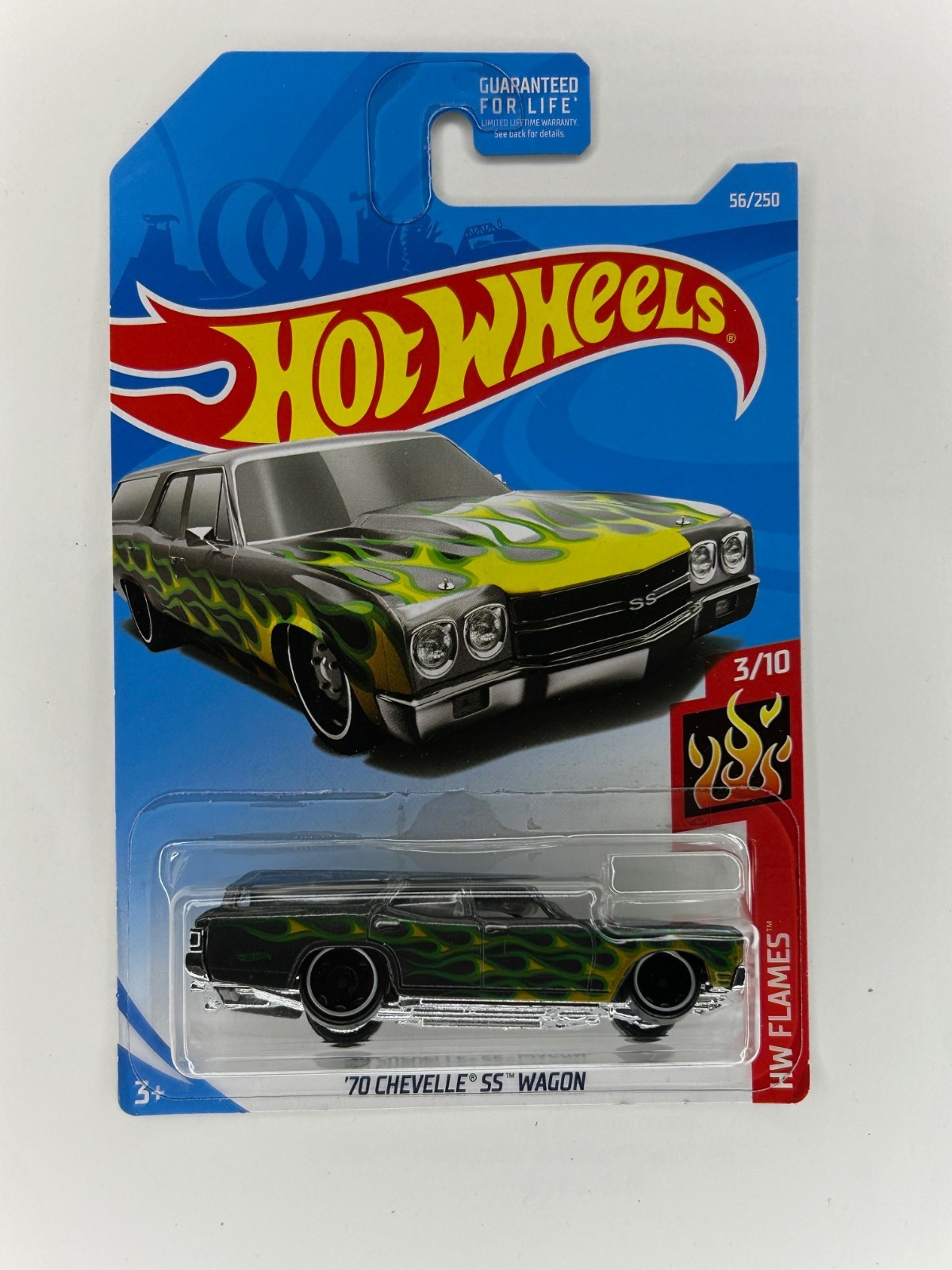 Hot Wheels 2019 HW Flames 3/10 '70 Chevelle SS Wagon 56/250 New Green Nip