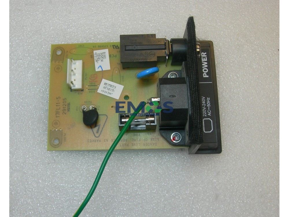 17FL11-5 291205 20346420 AC SOCKET WITH ON/OFF SWITCH