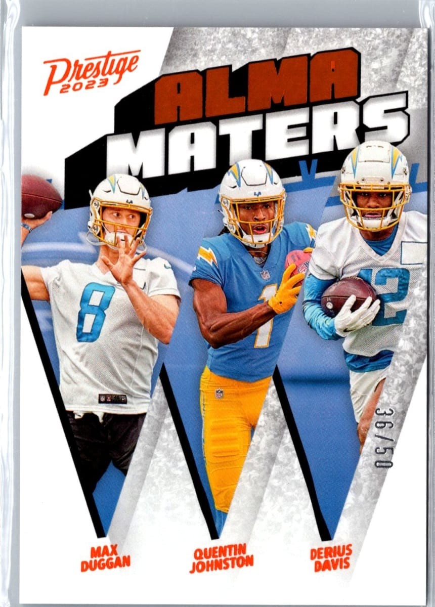 2023 Panini Prestige Alma Maters Max Duggan / Quentin Johnston / Derius Davis #3