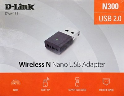 D-Link DWA-131 Wireless N Nano USB Adapter WLAN Stick 300 Mbit/s USB 2.0 OVP