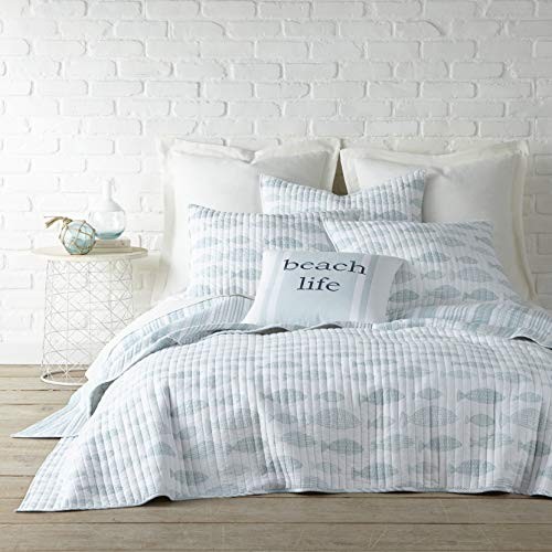 Aqua Breeze Full/Queen Quilt Set, Animal, 100% Cotton, Blue - Picture 2 of 6