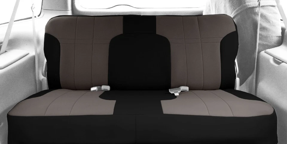 Fundas de asiento de coche CalTrend aptas para Ford Maverick 2022-2025 carbón NeoPrene personalizadas Foto 2 de 4