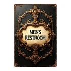 Vintage European Style Men'S Restroom Tin Metal Signs Home Décor 8x12