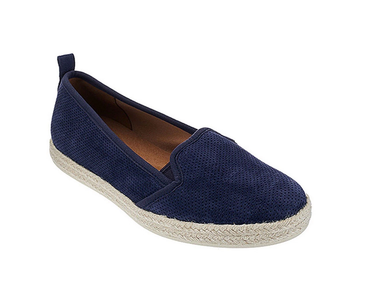 Scarpe basse Clarks scamosciate Azella Major donna espadrillas traforate blu navy 8 5M