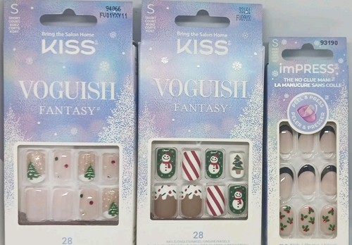 KISS voguish fantasy 2 packs 28 1-30 count short length Christmas glue on