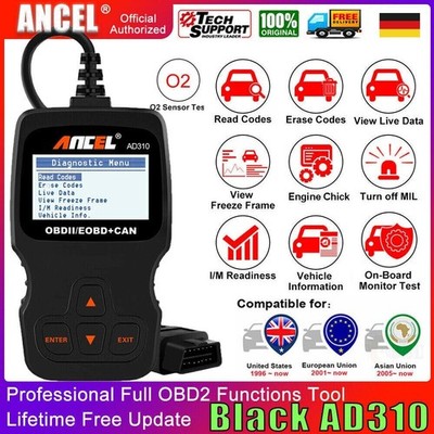 ANCEL AD310 Classic Erweitert: Universelles OBD II-Scanner Motorfehlercode