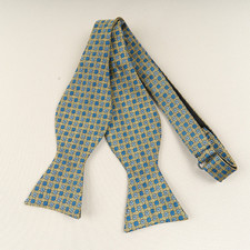 Brooks Brothers Silk Bow Tie Geometrc Adjustable Self Tie USA NEW