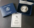 2012 W Proof $1 American Silver Eagle Dollar