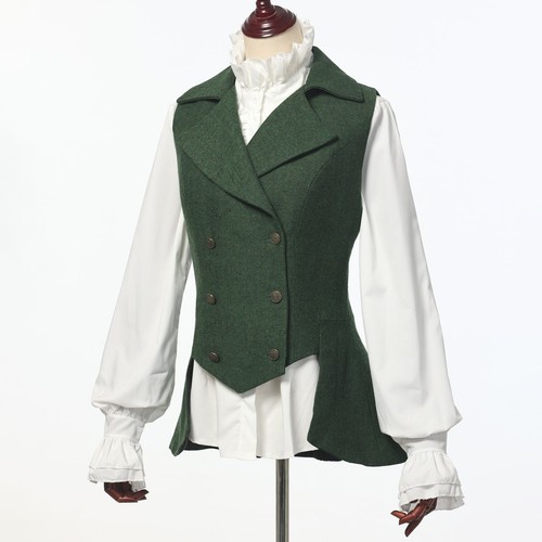Chaleco victoriano para mujer años 20 trajes renacentista tweed chaleco gótico - Imagen 12 de 23