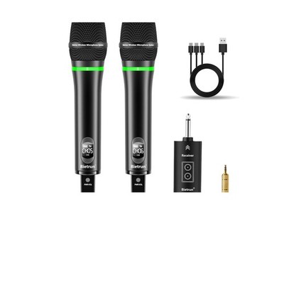 Versatile Wireless Microphone Set for Karaoke, Meetings, and Events - UHF 240ft