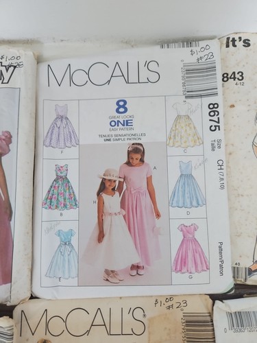 Vintage McCalls Simplicity 1980s-1990s Childs Toddler Sewing Patterns 16pc Lot - Picture 3 of 17