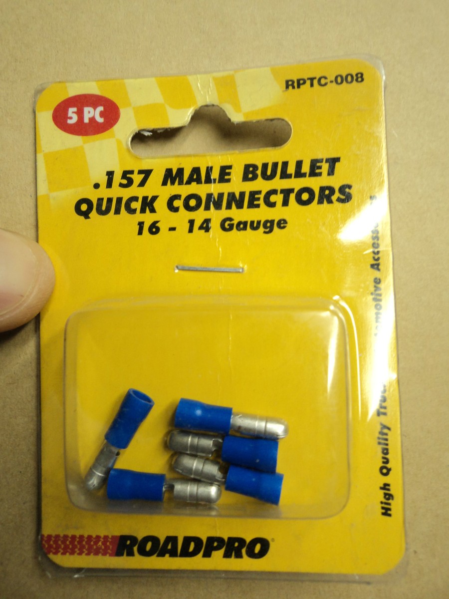 ROADPRO 16-Gauge to 14-Gauge Bullet Quick Connectors - .157