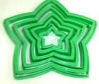 10 Star Shaped Cookie Cutters Forms Make a  Christmas Tree Avon Product Plastic