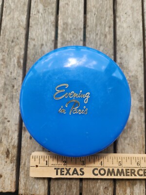 Vintage Women's Bourjois Evening In Paris Bath Powder Empty Decor Vanity