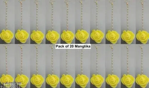 Pack of 20 Floral Maang Tikka For Wedding | Haldi | Mehndi - Picture 4 of 6