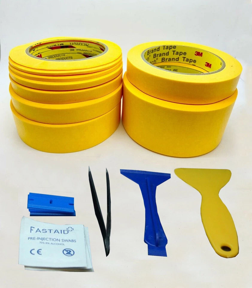 3M 244 Performance Masking Tape with Preparation Set, Painting Cars, Furniture