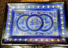 Vintage wooden laquered Decorative Folk Art Serving Tray Mexico Birds Rabbits
