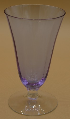 Fostoria Wisteria Lavender Tea/Water Glass Neodymium Glass 5 1/2" Tall - Picture 9 of 12