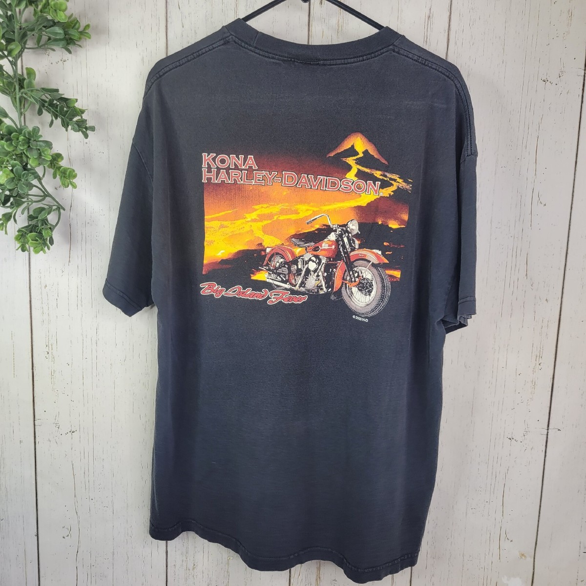 Harley Davidson KAILUA Kona T shirt mens black XL short sleeve 