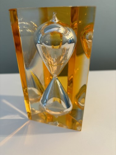 Lucite amber-colour vintage egg timer - Picture 8 of 24