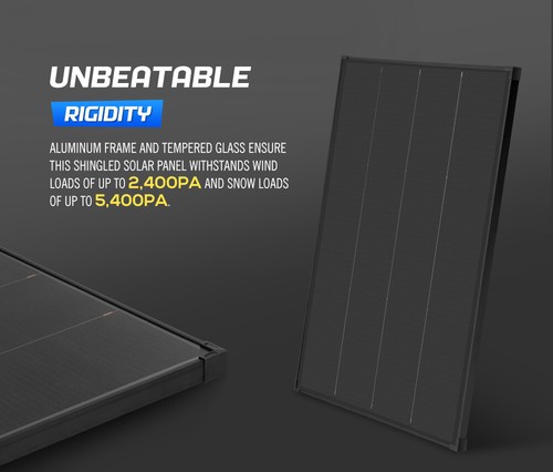 Atem Power 12V 200W Bifacial Solar Panel Kit Mono Shingled Fixed Caravan Camping - Picture 8 of 11