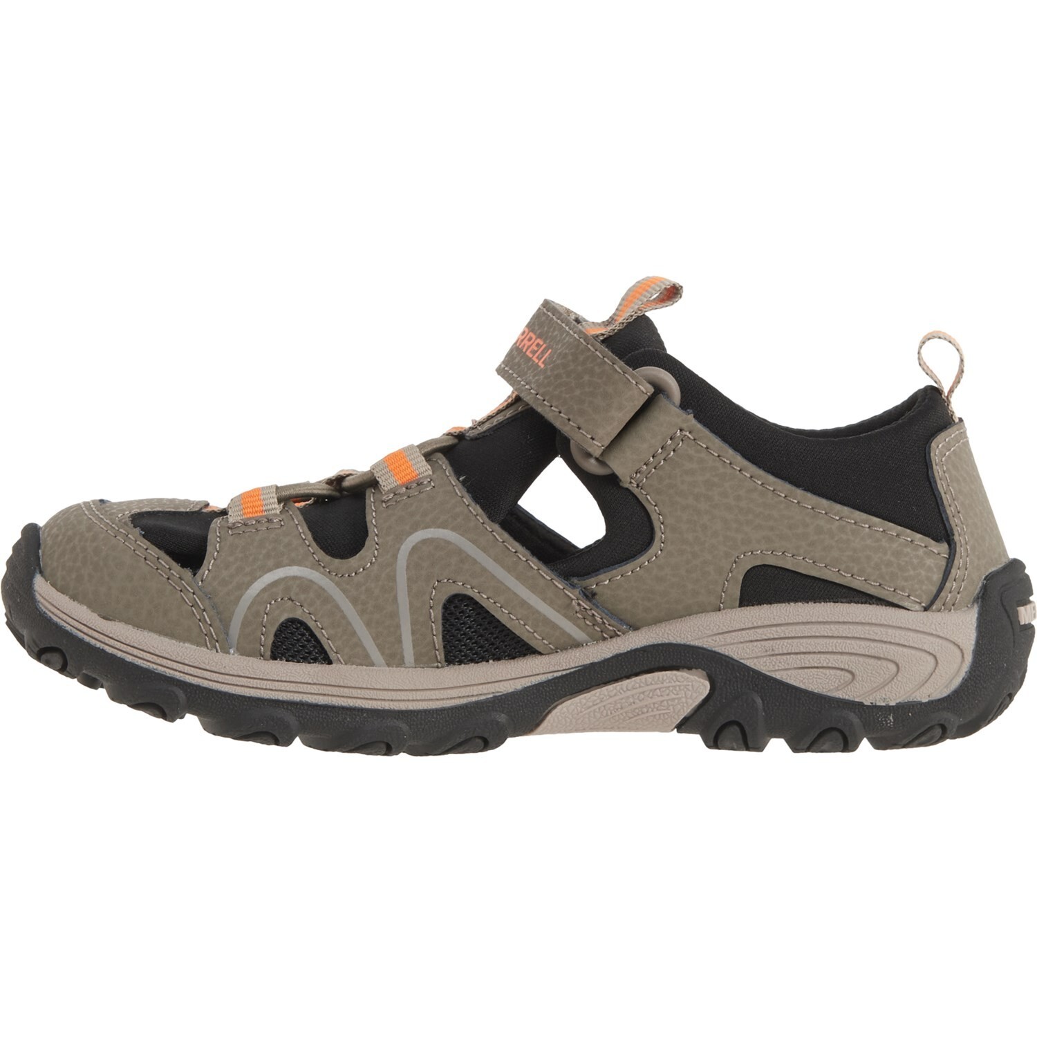 NUOVO Merrell Hydro Teton Gunsmoke Orange scarpa sandalo escursionista ragazzo taglia 11 bambino
