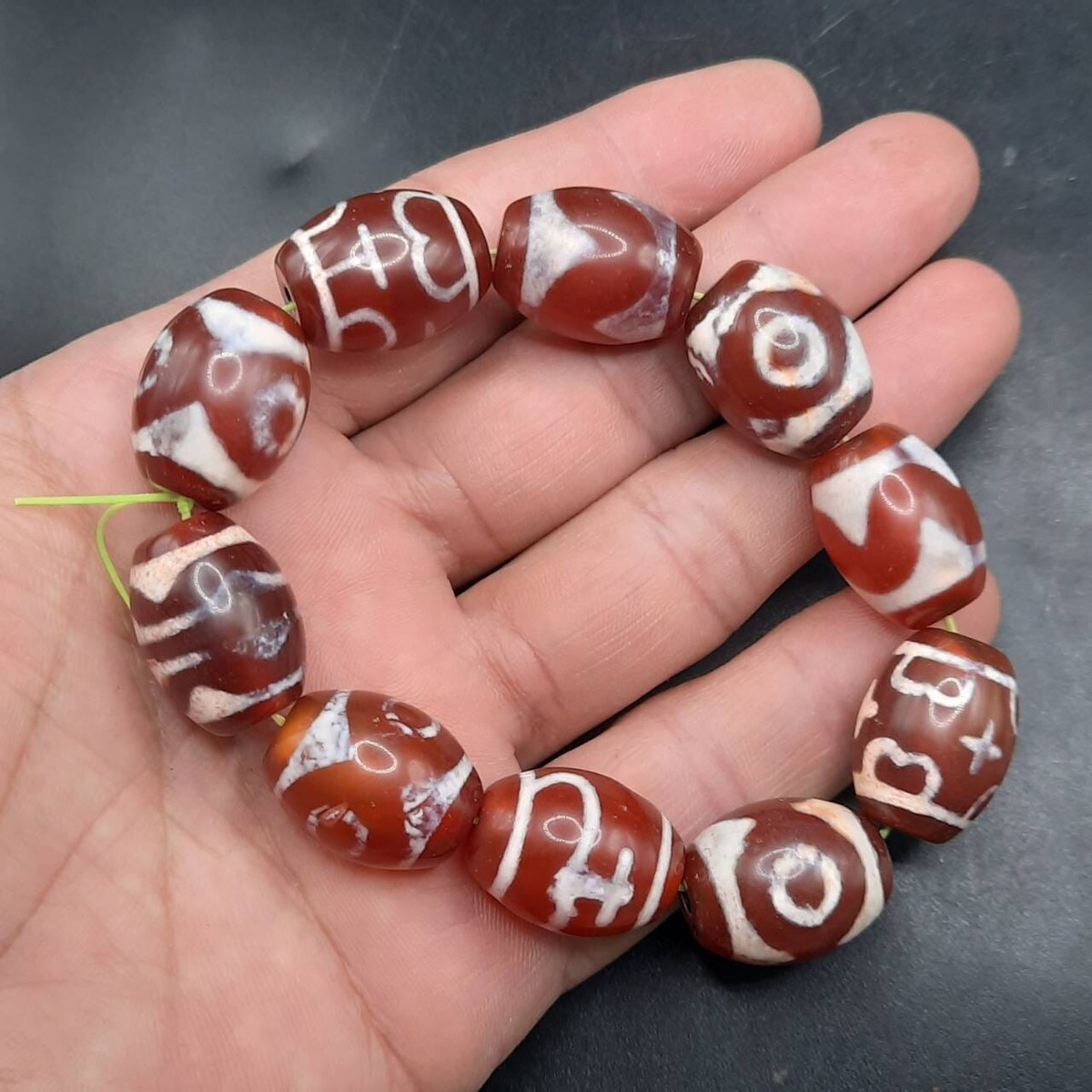 Ancient Longevity Etched Carnelian Bead エッチドカーネリアン dZi