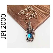 JPI 2000 Wizard With Crystal Ball Necklace Signed