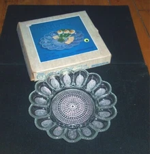 Vintage Indiana Clear Glass Hobnail Thousand Eyes Glass Deviled Egg Dish New/Box