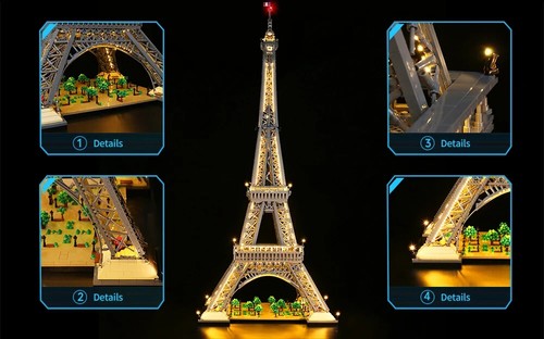 Kit d'éclairage LED télécommandé pour LEGO La Tour Eiffel (Tower) ¤ 10307 ¤ NEUF - Picture 7 of 9
