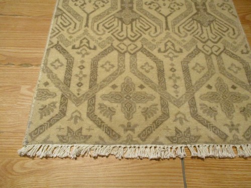 2x3 MODERN AGRA ABC COLLECTION VEGETABLE DYE HANDMADE-KNOTTED WOOL RUG #15 - Picture 8 of 12