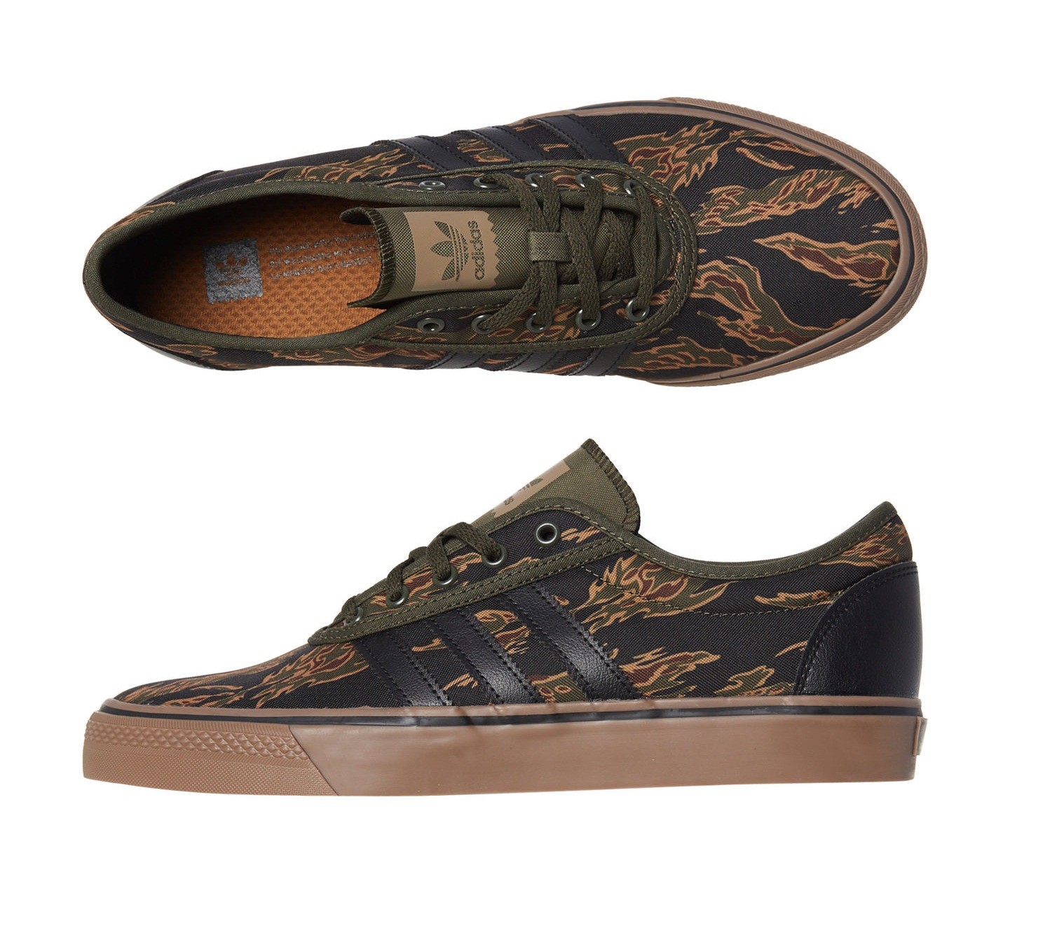 New Size 10.5 Adidas Men's Adi Ease shoes Canvas Green Camouflage Flames Low Top New Size 10.5 Adidas Men's Adi Ease shoes Canvas Green Camouflage Flames Low Top