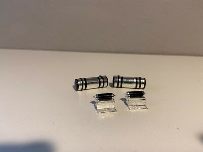 ALL CHROME DCP 1/64 379/389 PETERBILT LONG TANKS 4 BLACK STRAPS & CHROME STEPS