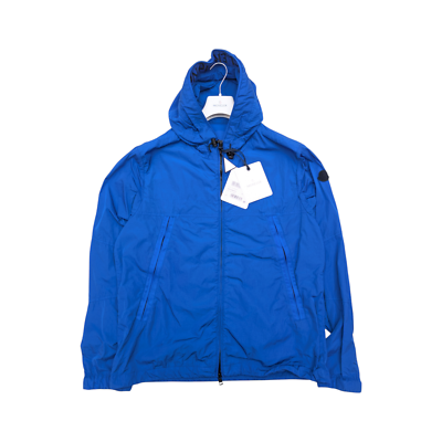 Moncler Scie Tech Blue Garment Dyed Hooded Lined Jacket Size XL (4