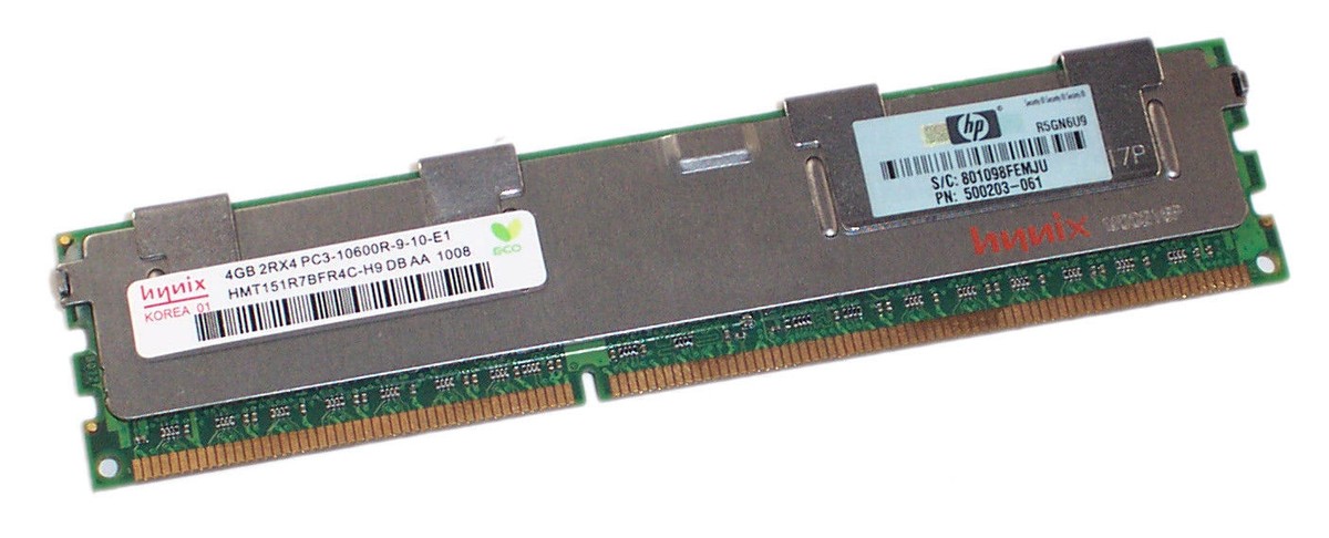 HP 4GB PC3-10600R (DDR3-1333) ECC Registered Server Memory RAM - 2x2GB Kit (Pulled)