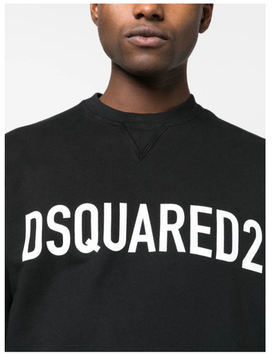 Dsquared2 Men's Classic Logo Raglan Fit Logo Black Sweater £340 Authentic - Picture 3 of 11