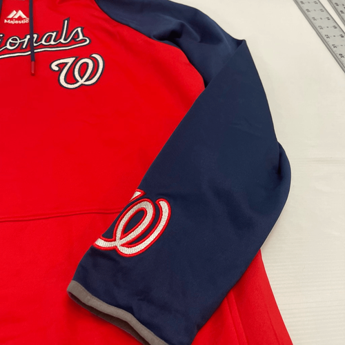 NWT Majestic WASHINGTON NATIONALS Team MLB Baseball Men's Sweatshirt Hoodie M - 第 3/10 張圖片