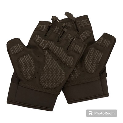 Atercel Black Work out Athletic Gloves Padded Half Finger Protective Sz Large