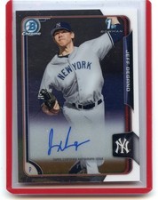 2015 BOWMAN CHROME #BCA-JD JEFF DEGANO AUTOGRAPH ROOKIE RC, YANKEES, 011616