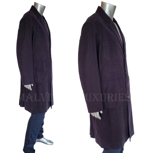 GUCCI COAT MENS DARK BLUE COTTON LONG JACKET SINE AMORE NAHIL sz 52 XL - Picture 2 of 11
