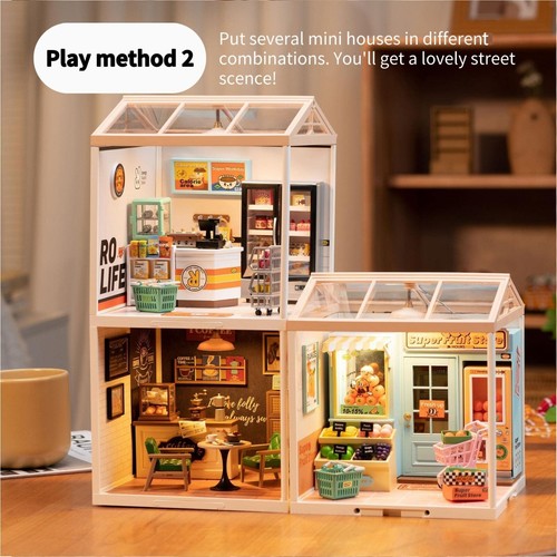 Rolife 1:24 Super Creator Plastic 3D Dollhouse 6-set Decor DIY Adult LED Gifts - Picture 4 of 104