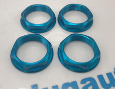 lot de 4 Ecrous  centres roues :  jantes TSW imola , NUTS bleu NEUF