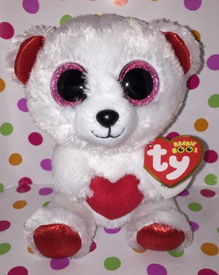 Ty Beanie Boo Cuddly Bear W//tags 36176 for 2016 Valentines Day Gift MINT for sale online