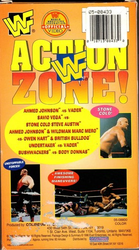 WWF - Action Zone Coliseum Video WWF Wrestling Undertaker VHS Vader - Picture 2 of 2