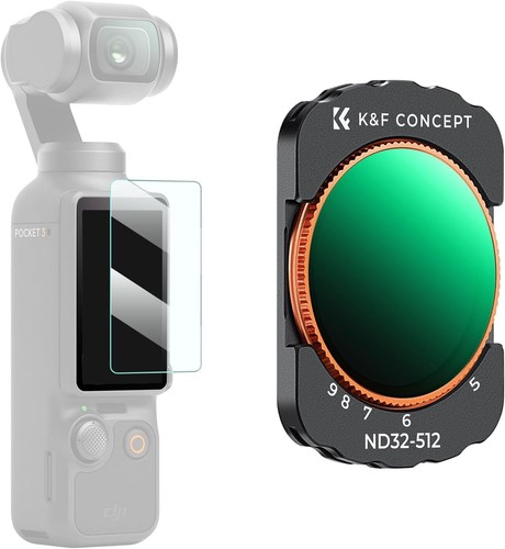 K&F Concept Variable ND2-ND32 + ND32-ND512 Filter Kit for DJI Osmo Pocket 3 AU - Picture 9 of 30