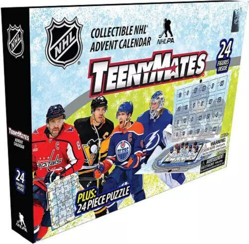 Party Animal NHL TeenyMates Adventskalender mit 24 Figuren und 24 Teilen Puzzle, Neu - Bild 3 von 5