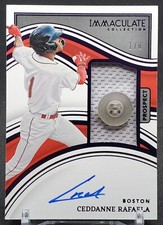 2023 Immaculate CEDDANNE RAFAELA  Prospect Patch Auto Button #1/8 RED SOX
