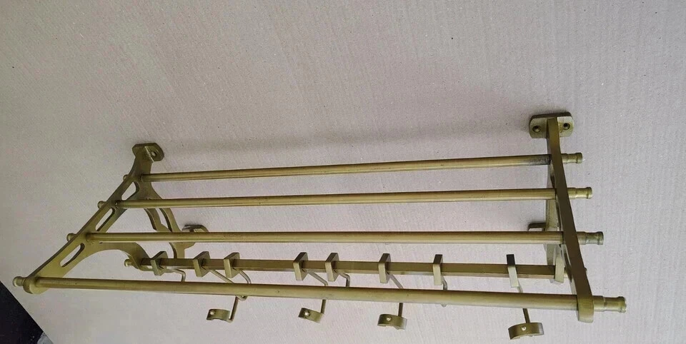 Portaequipajes francés tren montado en la pared de lujo vintage Foto 4 de 4