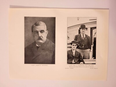 Vintage Antique Deep Water Sailing Ship Print - Capt James Murphy WM Lermond Son