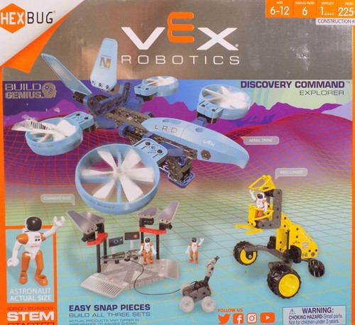 HEXBUG Vex Robotics Discovery Command Explorer Stem Starter 225 Pcs Build Genius
